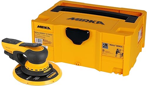 Mirka DEROS II 750X 7" Random Orbital Sander, 5.0 mm Orbit, 350W, 6000–9000 RPM,