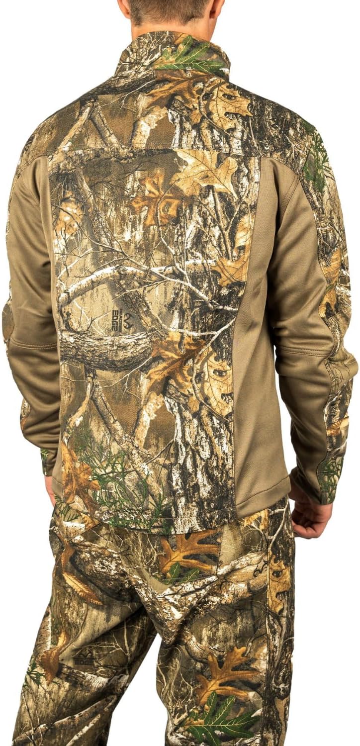 HOT SHOT Men’s Flannel Lined Camo Hunting Jacket – Camouflage Outdoor Jacket for Men