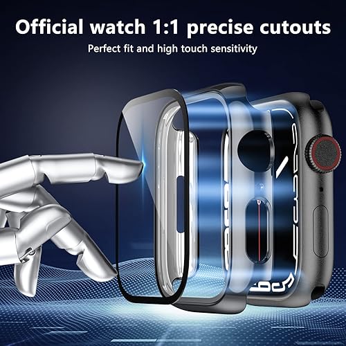 Miniatura 2 de GEAK Compatible con Apple Watch Case de 1.496 pulgadas, protector de pantalla de Apple Watch de 1.496 pulgadas, cobertura completa, cubierta