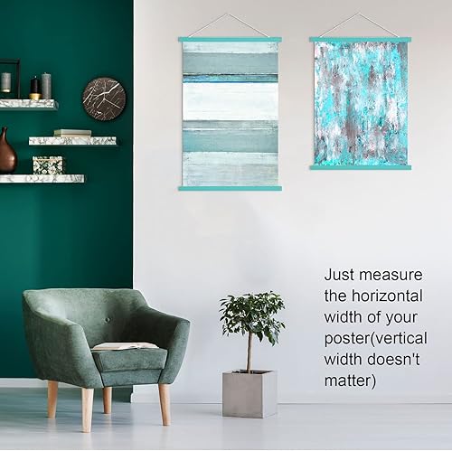 Miniatura 25 de FALAMON - Marco magnético de madera de teca para colgar pósteres, impresiones, fotos, dibujos, mapas, pergaminos y lienzos de trabajos artísticos