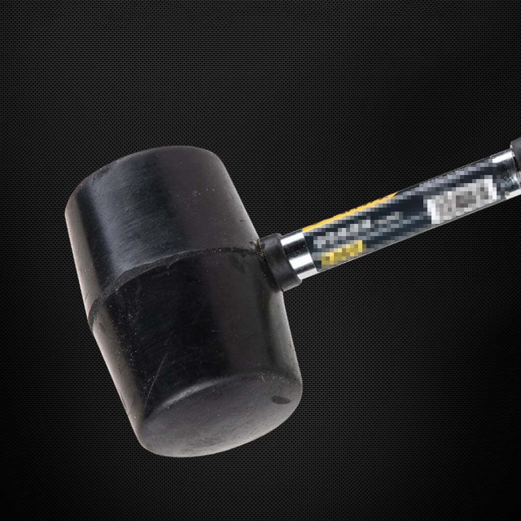 Martillo de orejas Mango de tubería de acero Martillo de goma Herramienta de decoración Azulejo de piso Herramienta de instalación de mármol 3 Especificaciones para múltiples propósitos Martillo de c