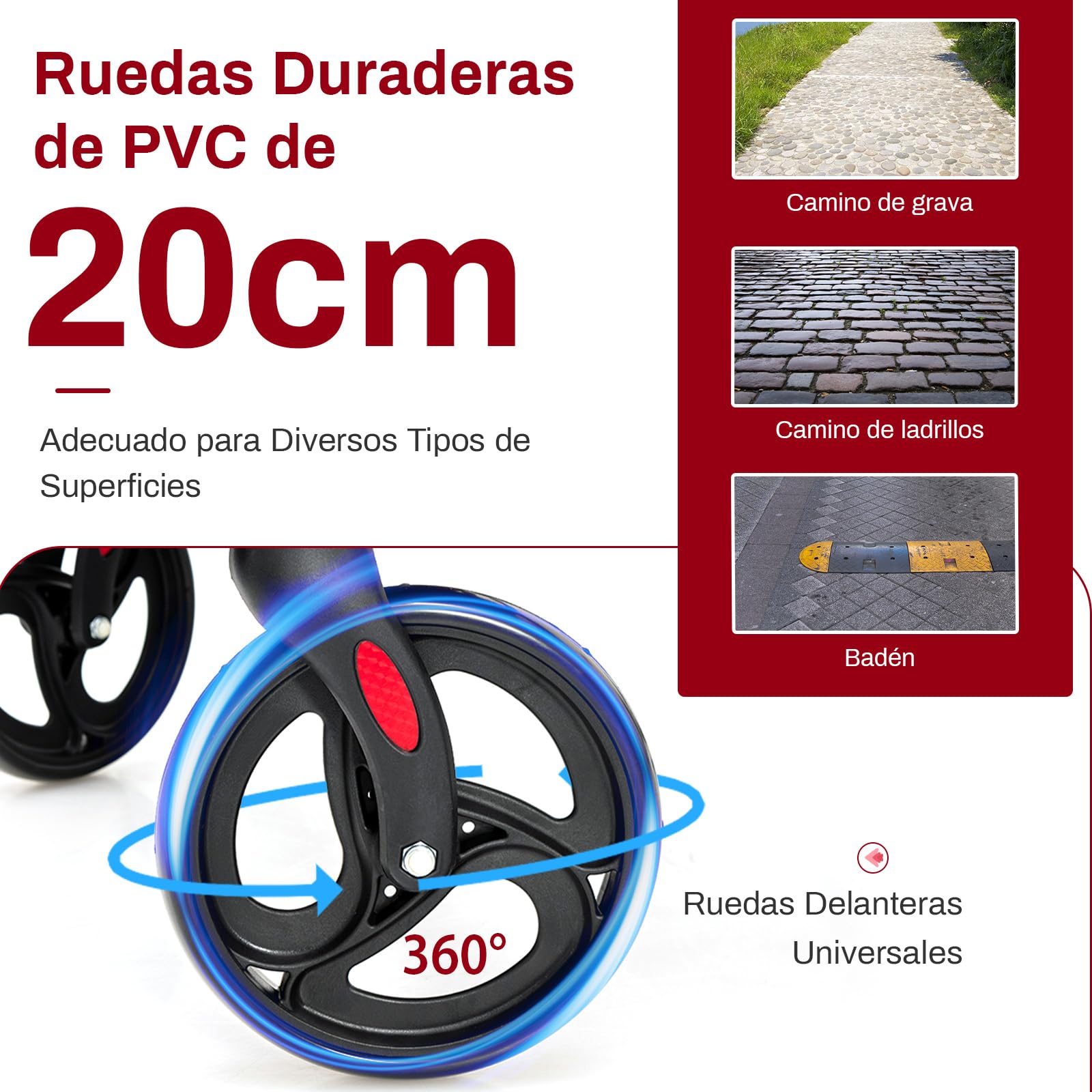 COSTWAY 2 en 1 Andador para Ancianos, Andador Plegable con Asiento, Respaldo Reversible, Mangos Ajustables, Ruedas PVC, Silla Transporte de Aluminio con Reposapiés y Bolsa Desmontable (negro)