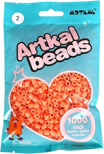 Artkal Cuentas de fusible, 1000 cuentas de hierro de 0.197 in, cuentas de hierro compatibles con Perler Beads Hama Beads, S02