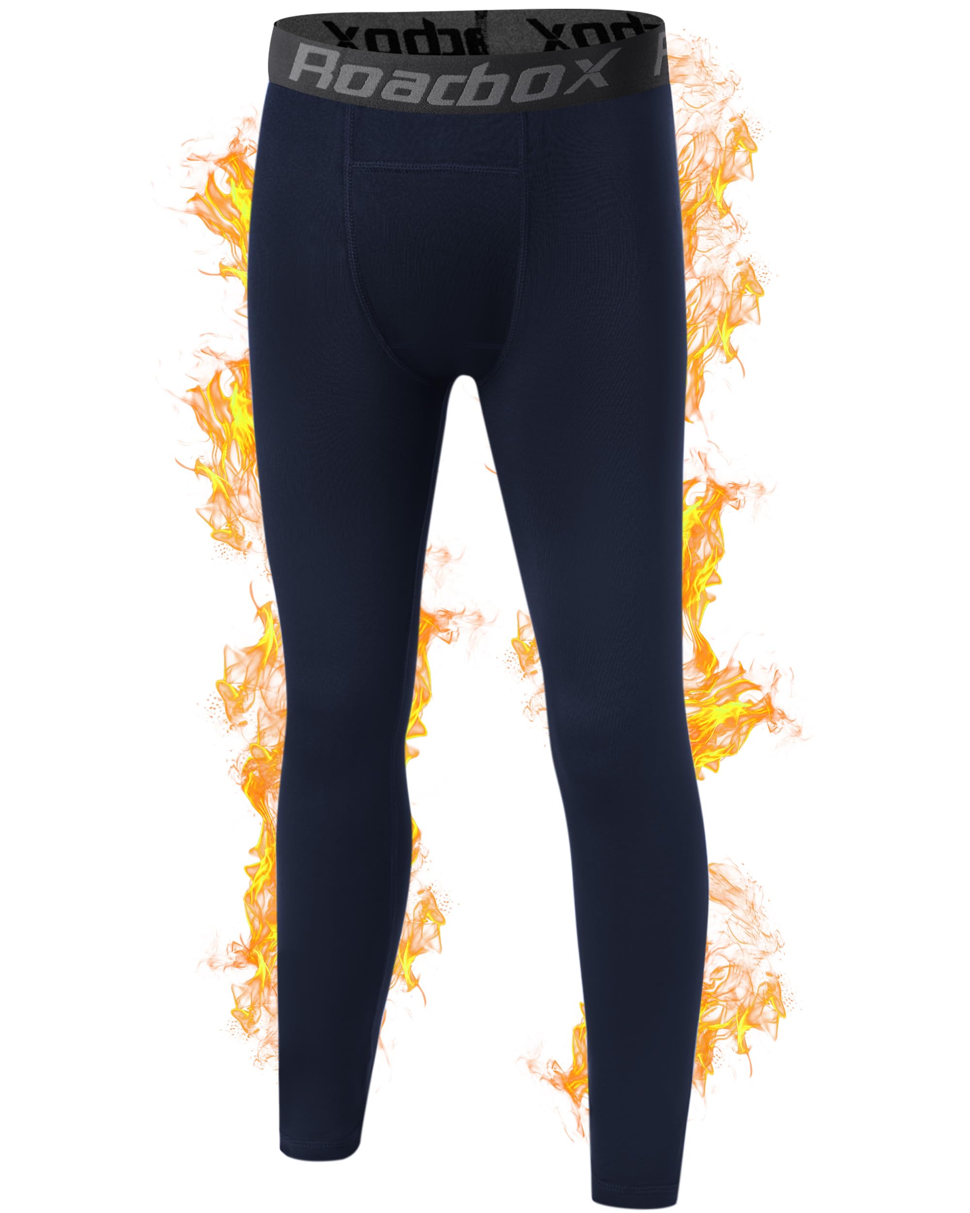 Roadbox Boys' Thermal Compression Pants, Fleece Lined Base Layer Leggings