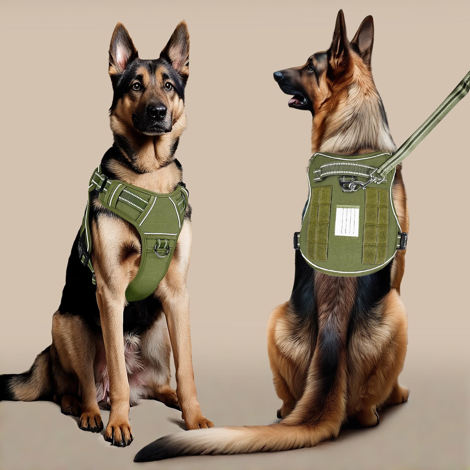 HEELE Dog Harness, Tactical Dog Harness with Molle Panel - Image 4