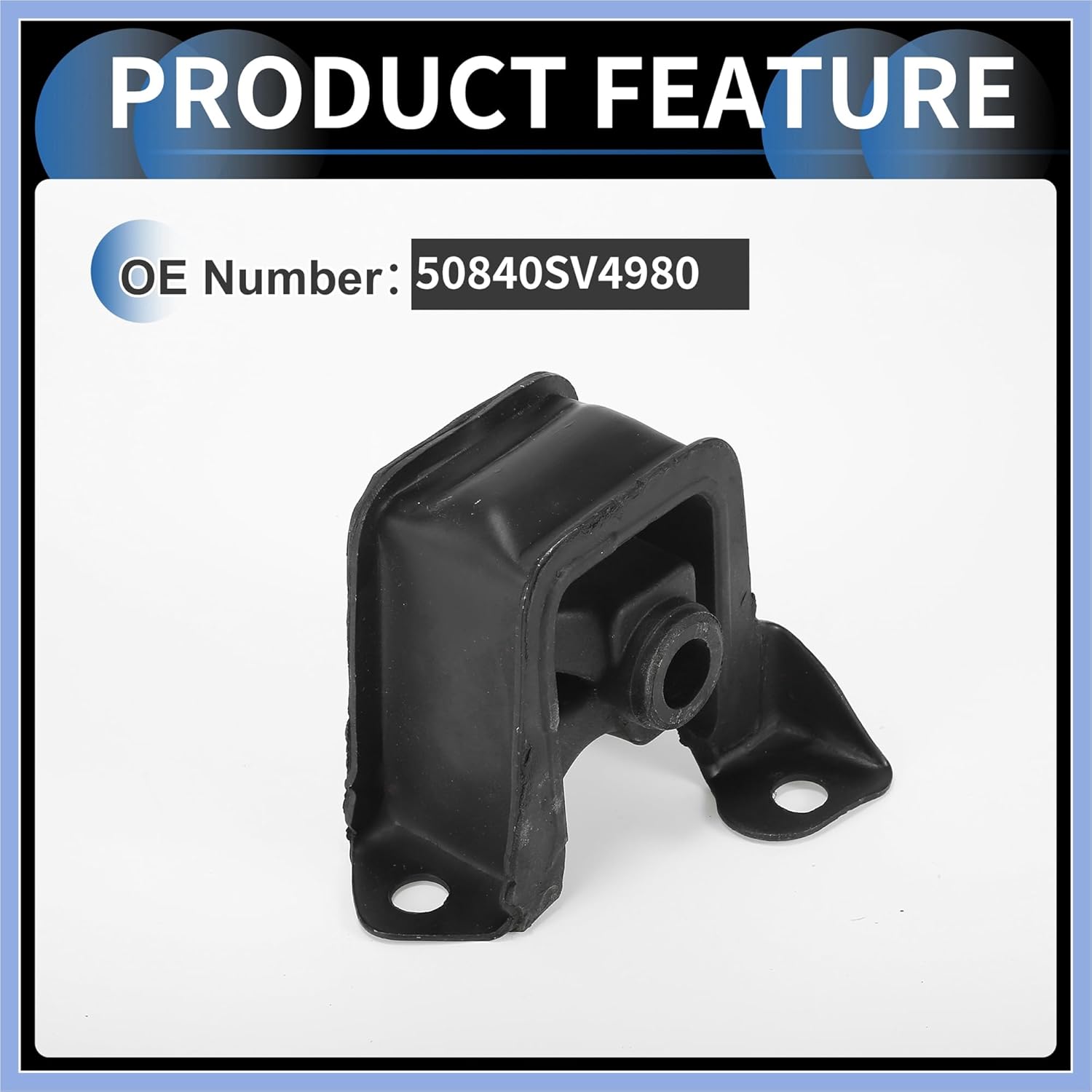 Engine Motor Mount, ENGINE MOUNTING No.50840SV4980 for Honda Accord 1994-1997 for Honda Odyssey 1995-1998 Black, 1 Pc Stable