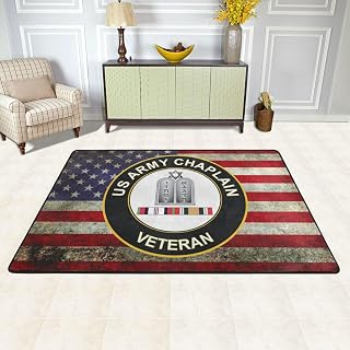 US Army Jewish Chaplain Afghanistan and Iraq Veteran Area Rug Anti Slip Carpet Suitable for All Floors and Finishes 36"x24"