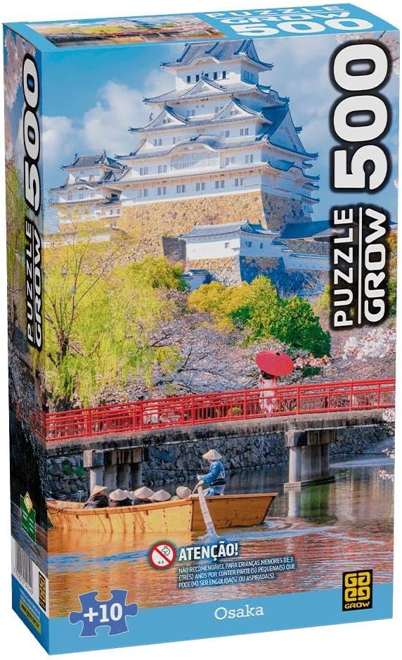 GROW Quebra-Cabeça Osaka 500 Peças, Multicor, 50 x 36.5 cm, 17117