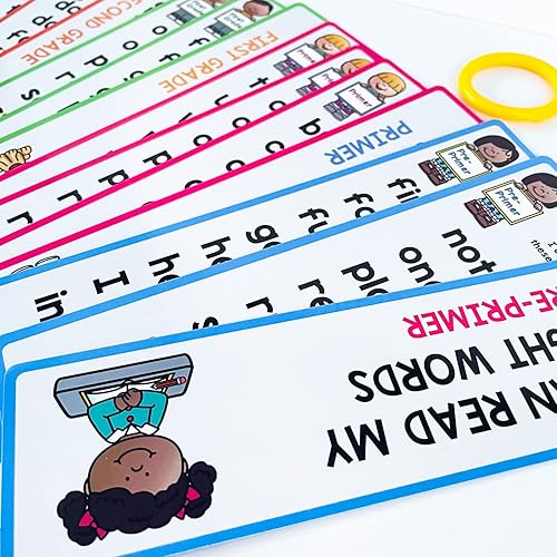 Miniatura 6 de Lachilly 220 tarjetas de palabras a la vista, 220 palabras de alta frecuencia, lectura inicial, jardín de infantes a primer grado, materiales de