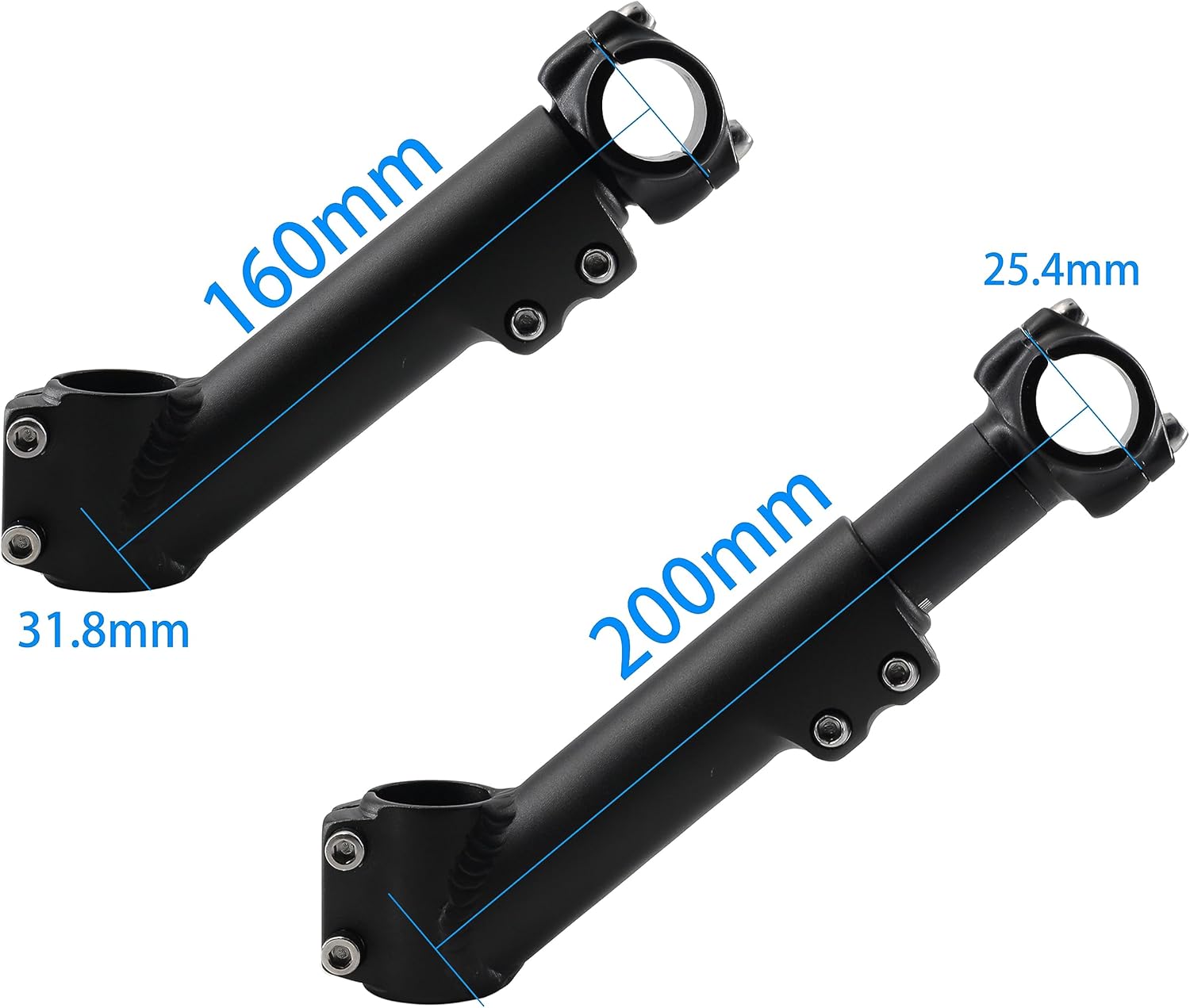 Extendable Stems, 160mm-200mm Riser Stem for Normal Handlebars and Tandem-Bicycles Rear Seat Handlebars