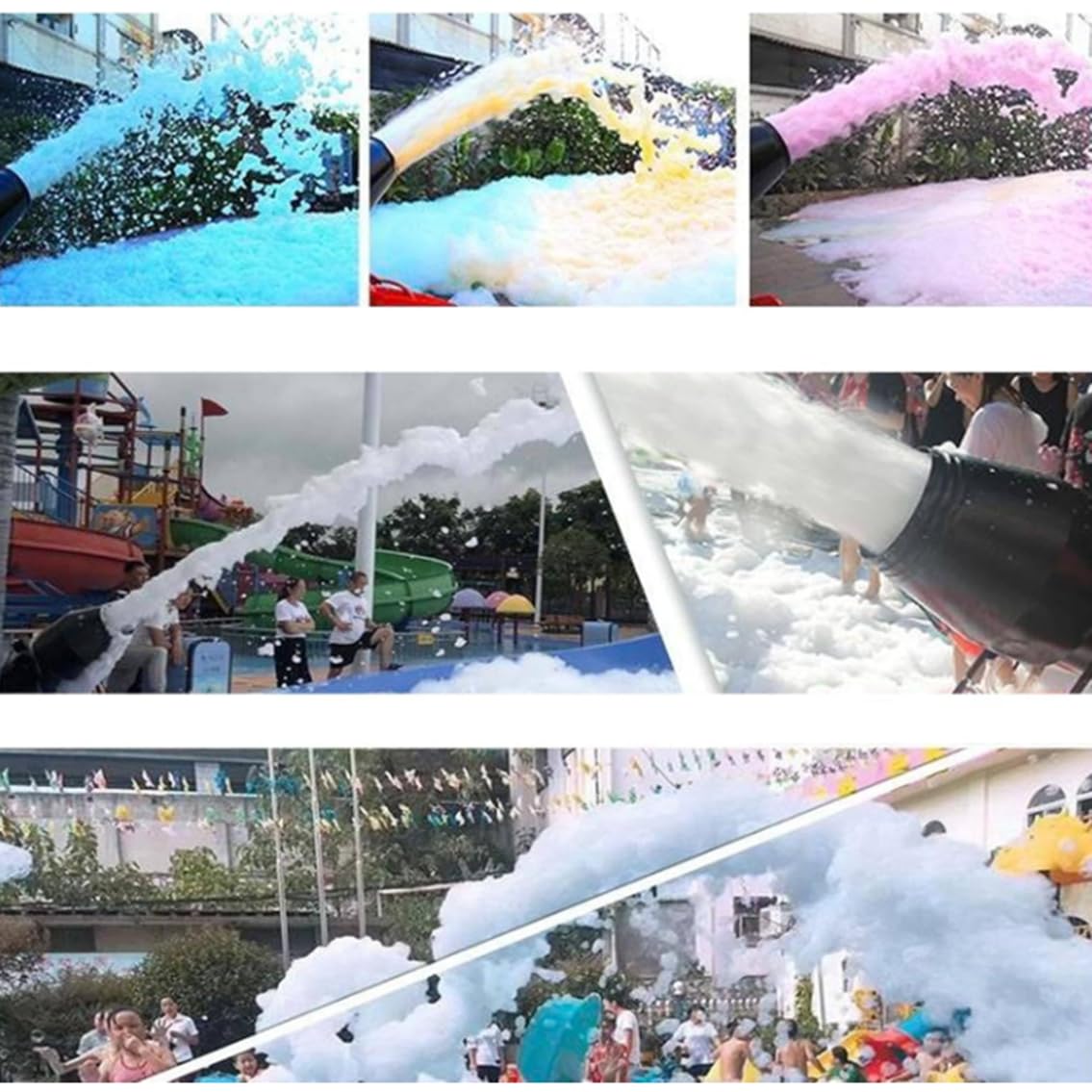 1000 W Hochleistungs-Schaumkanone, 20 m³/min Schaumausstoß, 6–10 m Reichweite, Seifenblasenpistole für Sommer-Poolpartys, Kinder-Poolpartys, Bühneneffekte, Plug-in-Typ