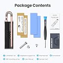GRAUGEAR Heat Pipe Cooler for M.2 SSD Memory Extension, M.2 2280 NVMe SSD Heatsink, Pure Copper Heat Pipe, Premium Aluminum Plate-Fin Design, Thermally Conductive Graphite Copper, Graphene Copper Foil gallery image