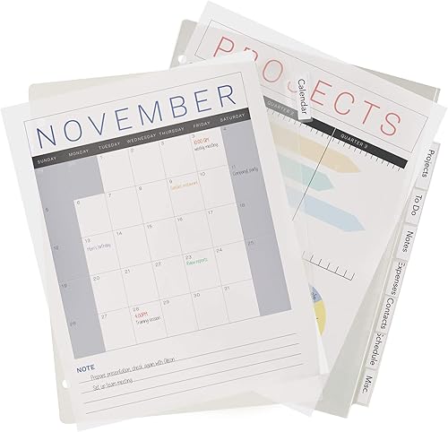 Miniatura 8 de Avery Separadores insertables de plástico duradero con 8 pestañas grandes para carpetas de 3 anillas, transparente, 1 juego (11836) (paquete de 2)