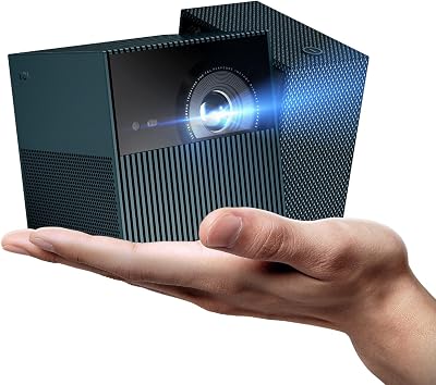 TCL PlayCube 4K DLP Proyector- [GoogleTV/Netflix Intégrées] Mini Proyector Portátil, 750 Lúmenes ISO, WiFi, Bluetooth, AutoFocus, Keystone, Ajustable para Cine en Casa, Interiores, Exteriores, Juegos