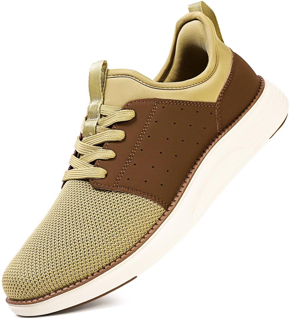 Men Casual Dress Shoes Hands Free Slip On Laceless Fashion Sneakers Lightweight Breathable Walking Shoes Gym Tennis Athletic