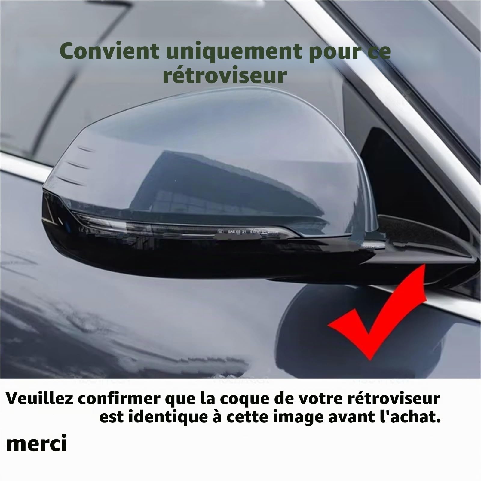 Coque Rétroviseur Pour BMW Série 1 2 Pour F70 Pour U06 Pour F74 Coque Rétroviseur Noir Brillant Remplacement Couvercle Rétroviseur Coque Retroviseur Exterieur