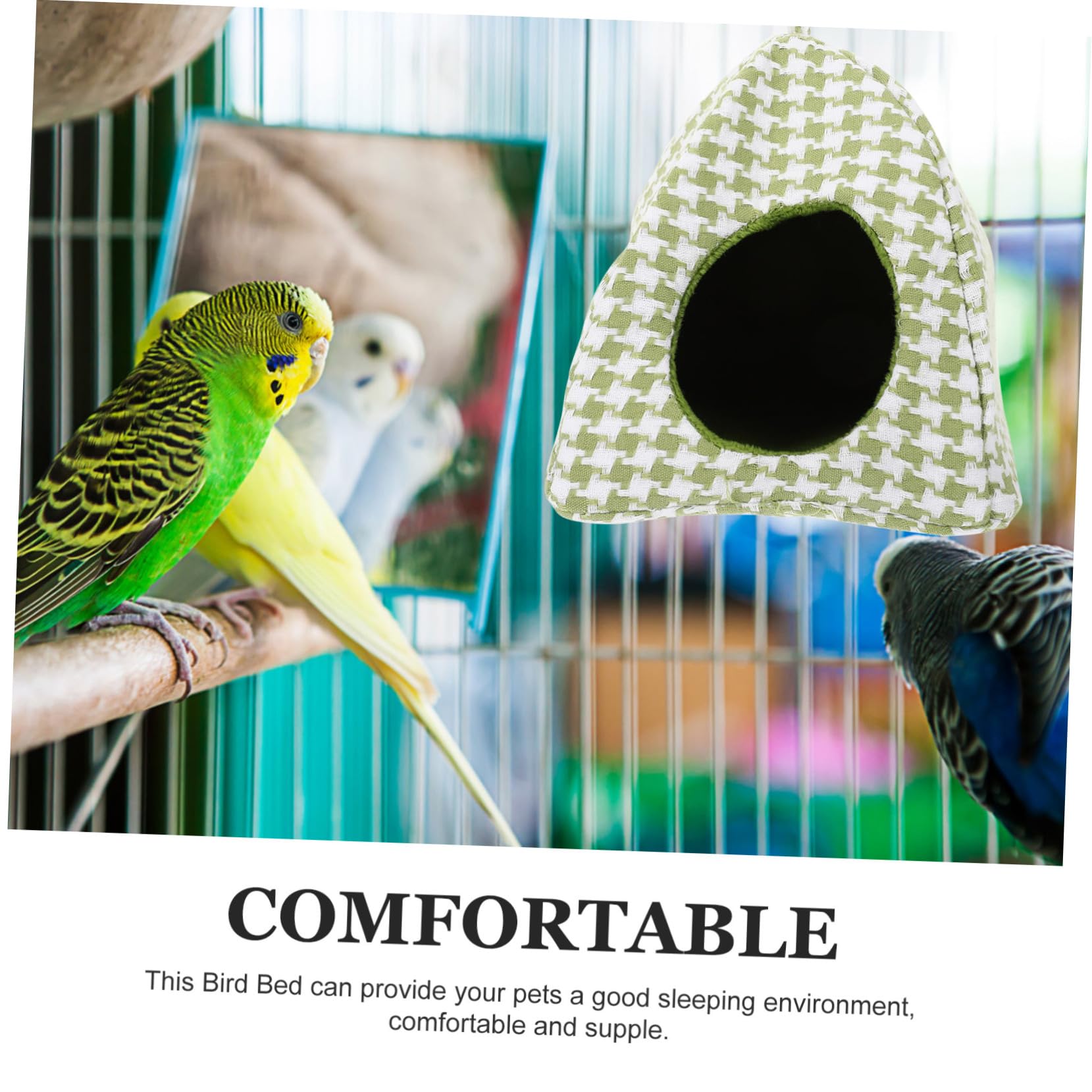 VANZACK 3 Piezas Hamaca De Nido De Pájaro Cama Colgante para Pájaros Nido De Loros De Invierno Jaula para Mascotas Cama para Dormir Cama para Periquitos Cama De La Tienda Nido De Algodón