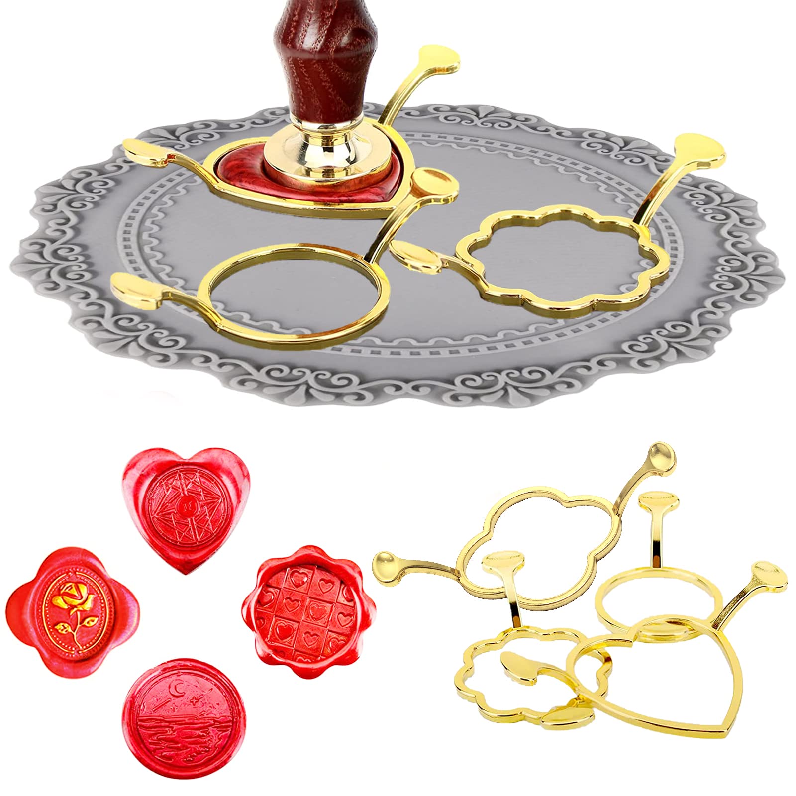 3Pcs Metal Wax Seal Molds Suits 1.18 Inch Wax Seal Stamp DIY | UK