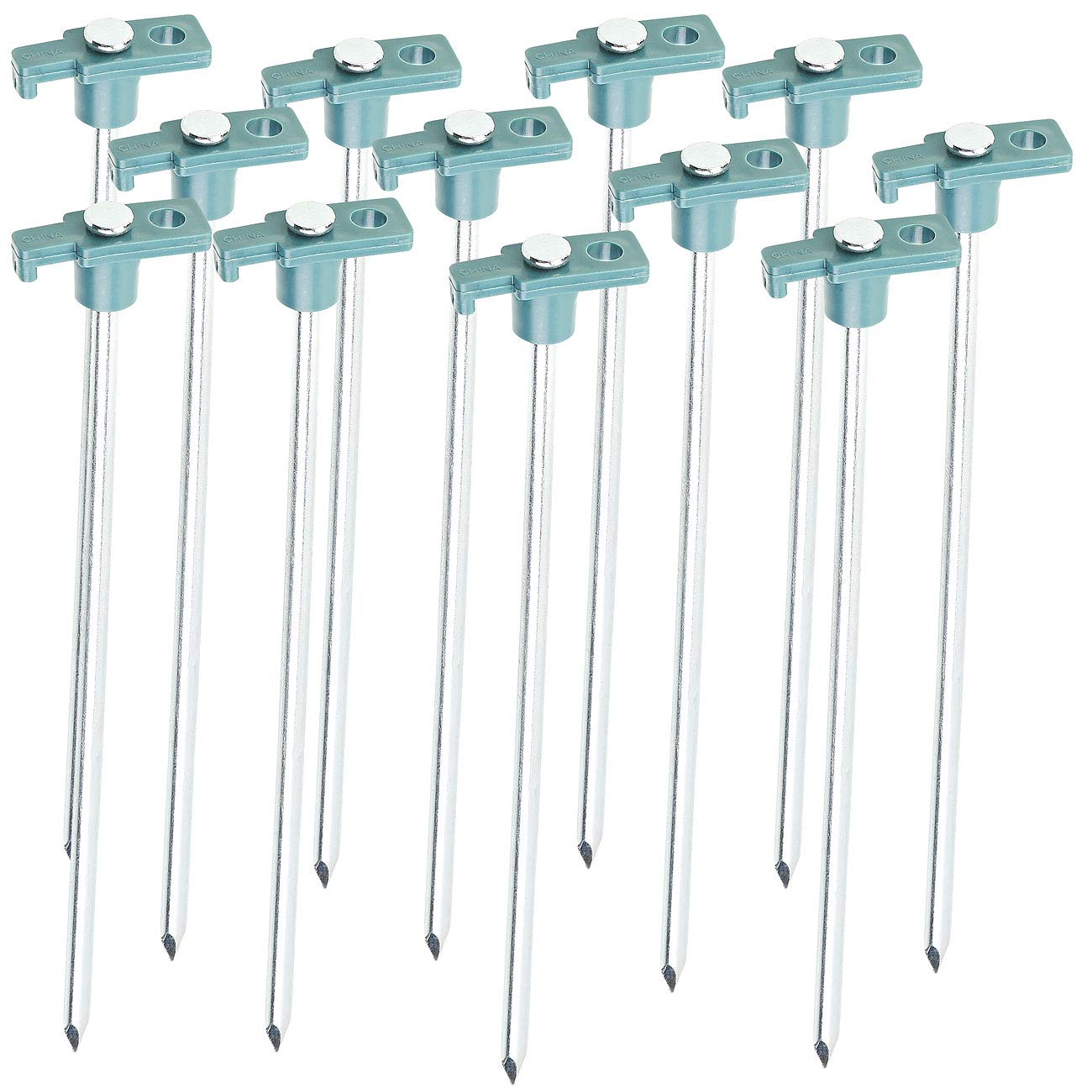 Semptec Urban Survival Technology Zeltnägel: 48er-Set Felsbodenheringe für steinigen Untergrund, 25 cm, Ø 7 mm (Heringe für steinigen Boden, Zelt-Hering, Nagel)