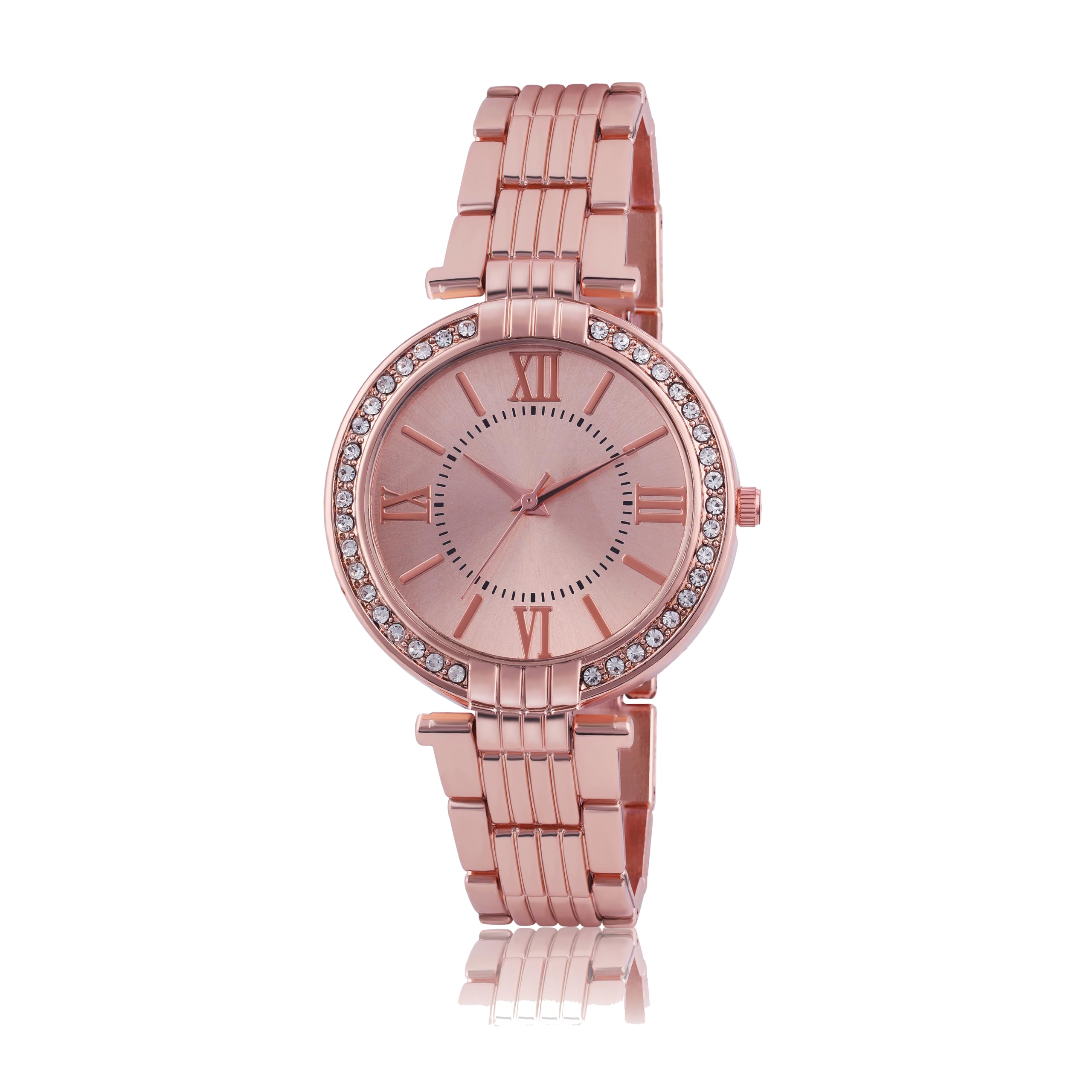 SEN ELVIN Watches for Women Dress Roman Numerals Diamonds Stainless Steel Designer Metal Bracelet Ladies Wrist Watch (Rose Gold) (B0DF5TVJLG) Amazon Price History, Amazon Price Tracker