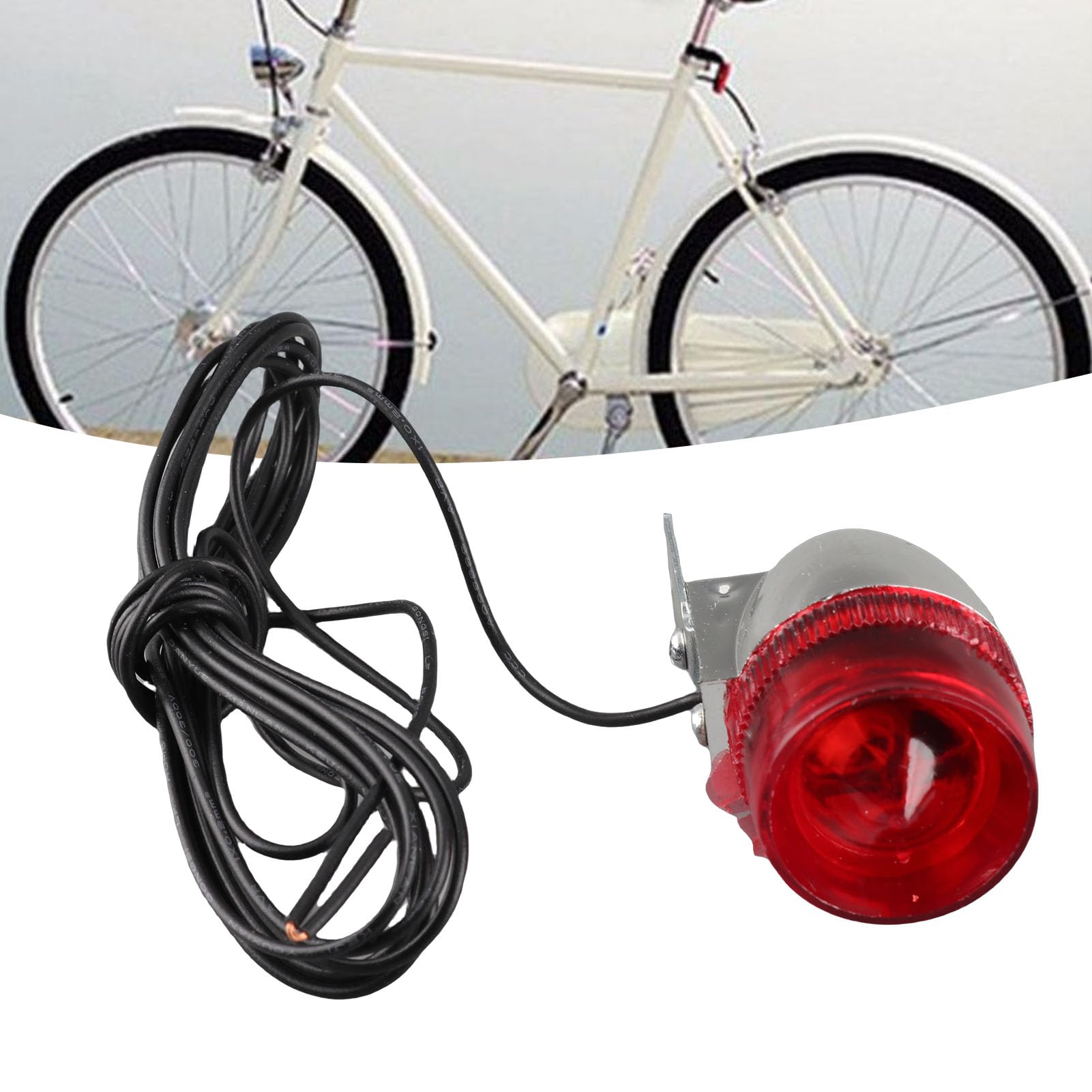 Ensemble de feux de vélo rétro, kit de feux arrière LED vintage avec générateur de 6 V – 3 W pour modification à faire soi-même, feux avant et arrière auto-alimentés pour la sécurité nocturne