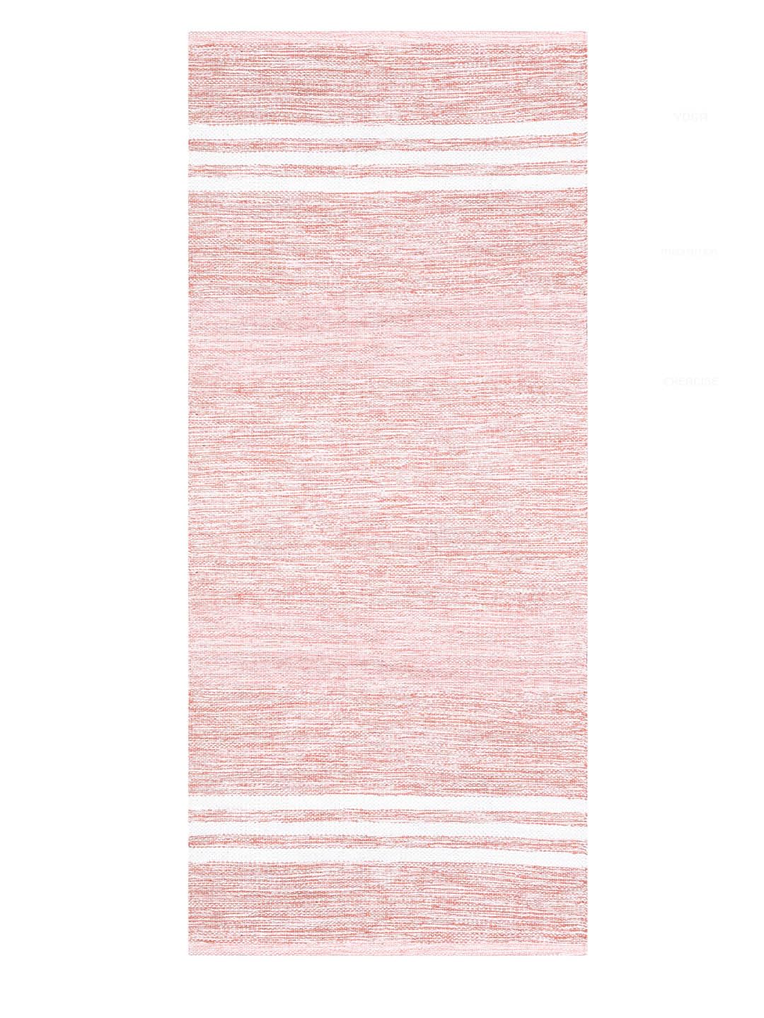 SATAV 100% Cotton High Density Anti-Skid Yoga Mat (Peach)