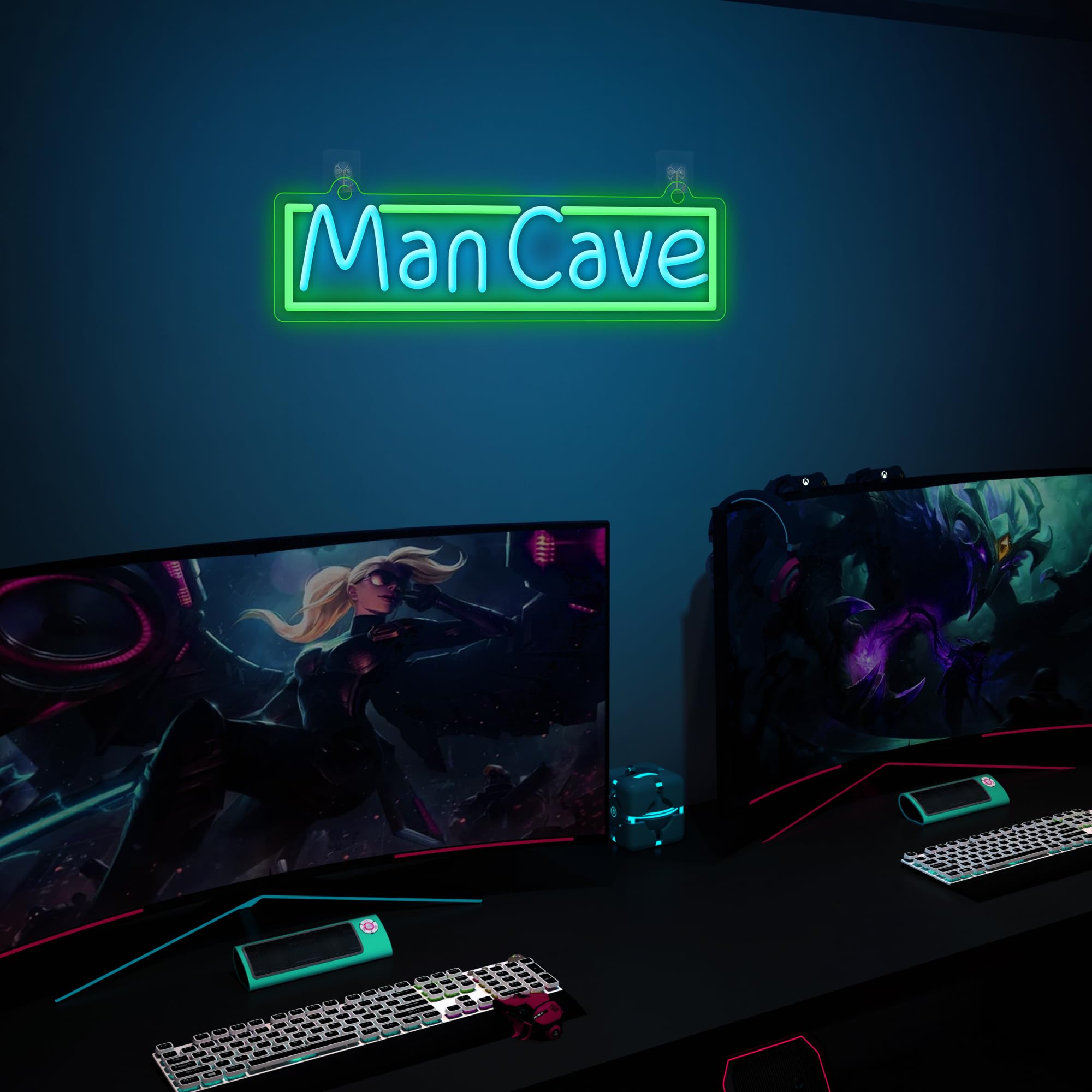 YuanDian Man Cave Neon Sign, Neon Lights for Gamer Room Wall Decor Gift Ideas for Boys Game Nephew Men Teen Son Grandson - Image 4