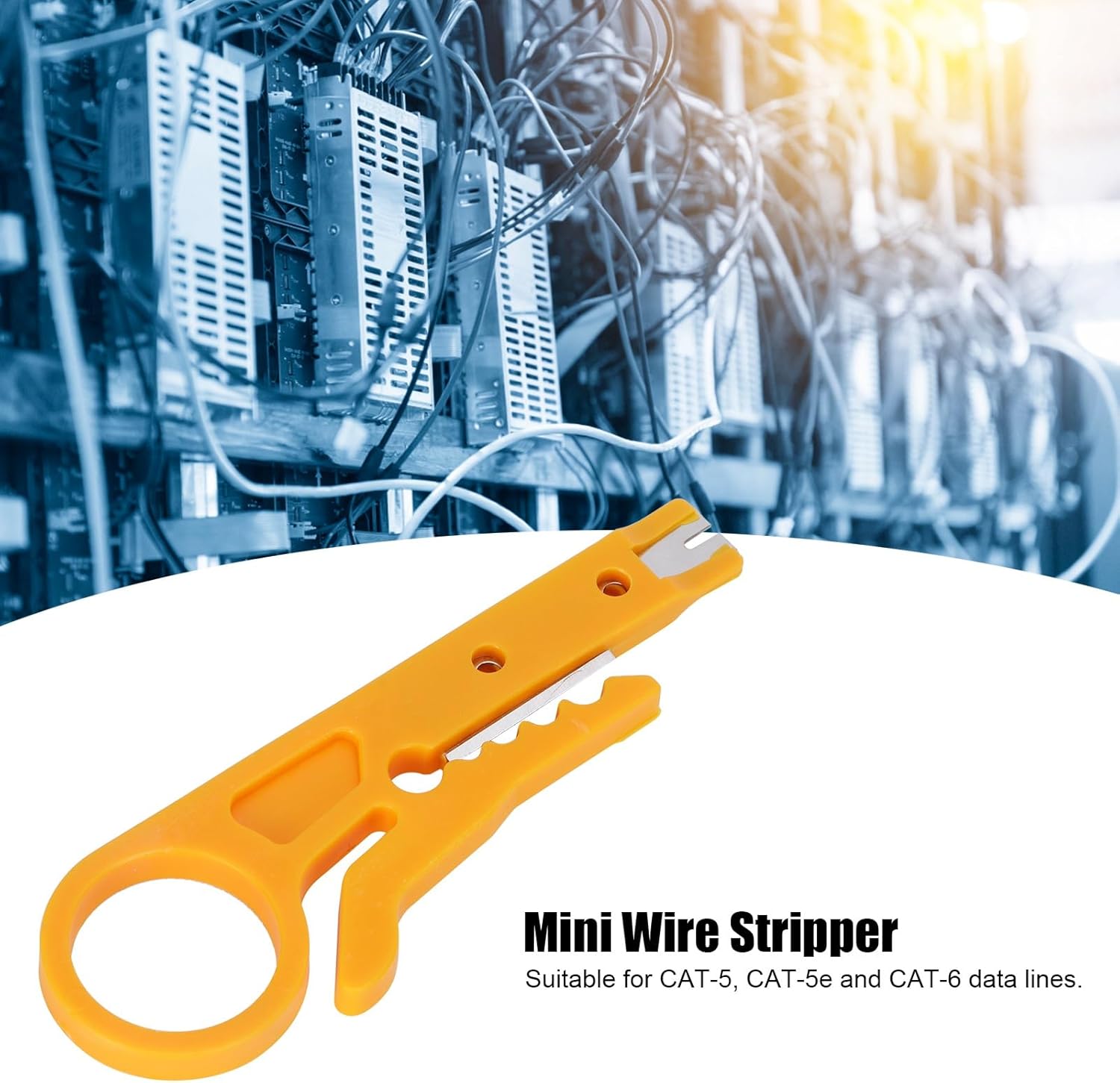 10 Pack Cable Wire Stripper, Network Wire Strippers Mini Wire Stripper Cable Crimping Tool Wire Cutter for Cat 5 5e 6 UTP STP Round Data Lines