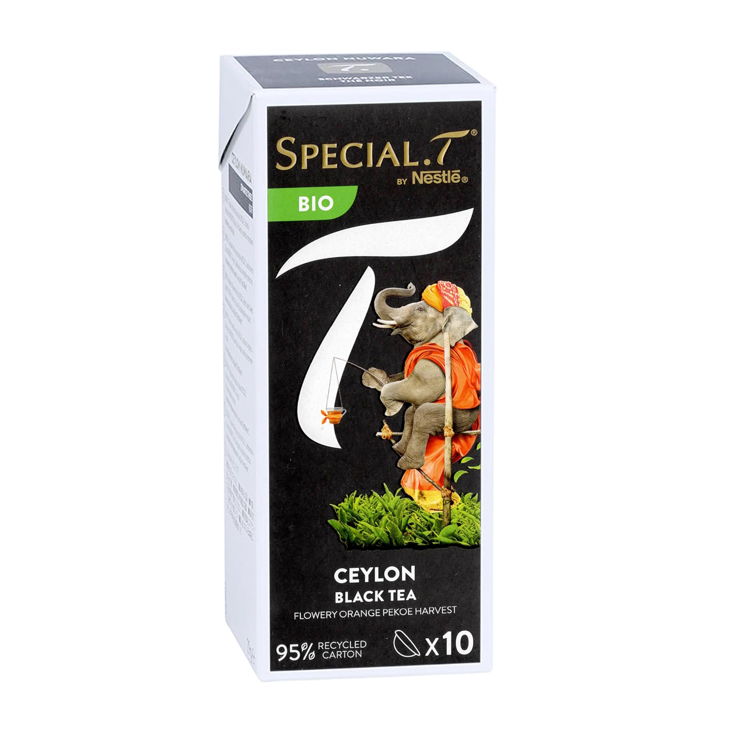 Special T 4er noir thé set - Ceylon (Bio), darjeeling (Bio), earl grey & english breakfast - 10 capsules par paquet (40 au total) black tea mix