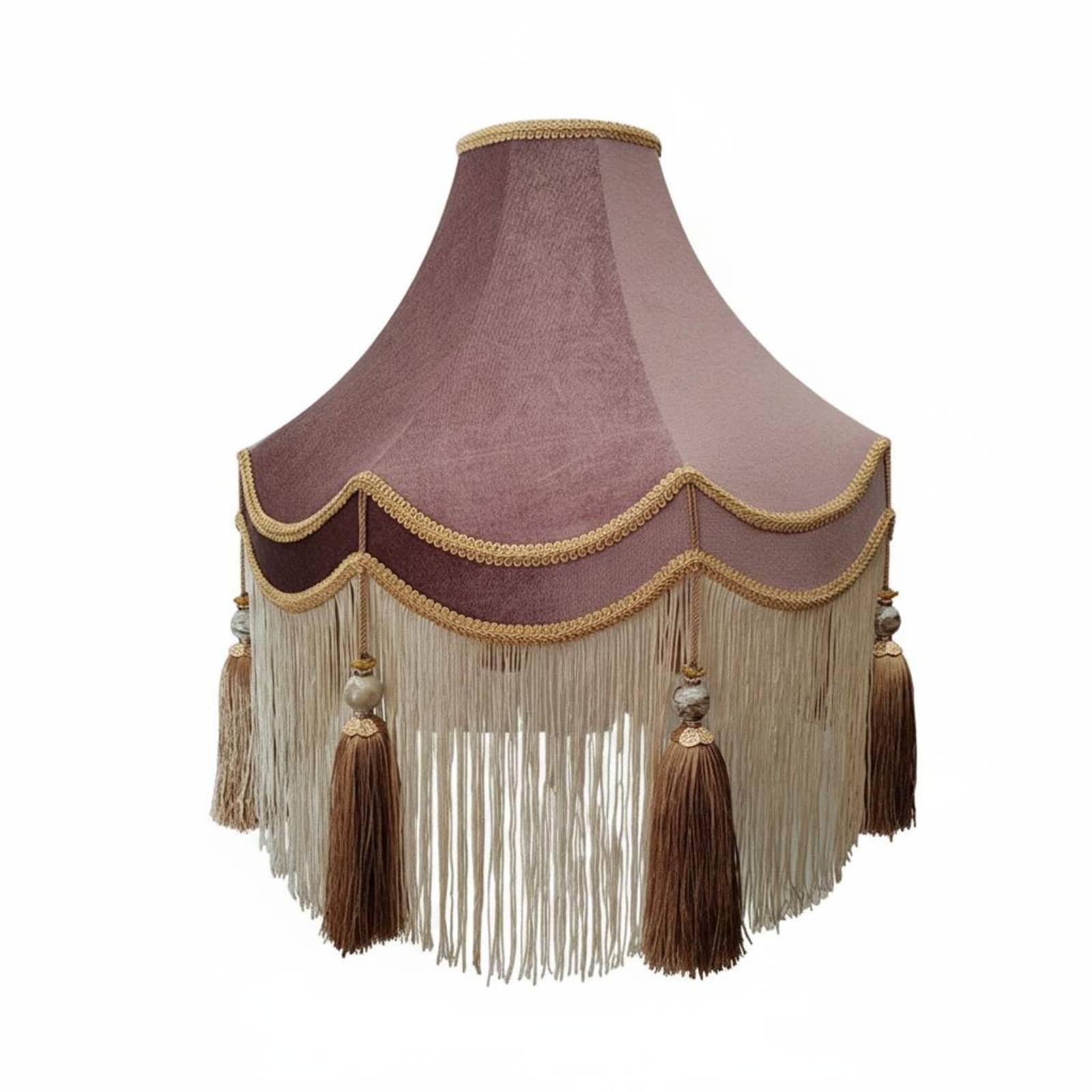 Floor Lamp Shade European Rustic Tassel Lampshade Decorative Tassels Velvet Lampshade S Bottom E27 Mount-picture-30