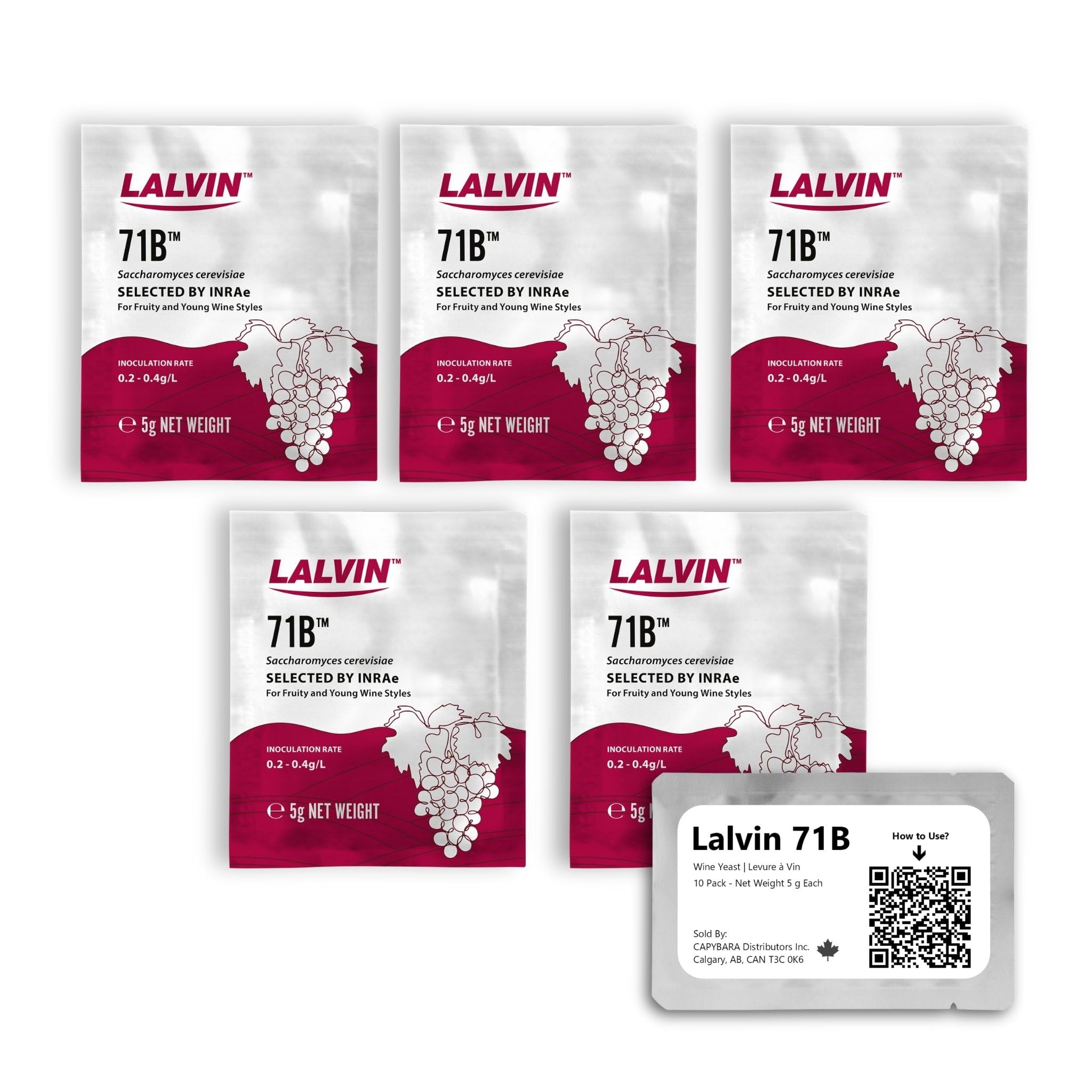 Amazon.com: Lalvin 71B Wine Yeast (5 Pack) - Sold by CAPYBARA