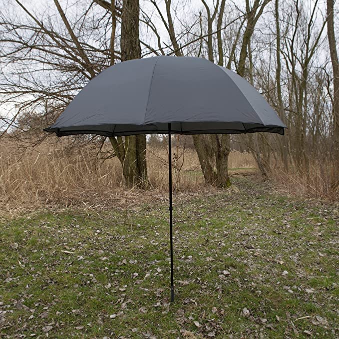 PHOENIX 91309 Parapluie de pêche Ø220 cm tente de pêche avec cape, piquets de sol, protège de la pluie, du vent, du froid, et des UV, pour 3 hommes et équipement+ valise GRATUITE