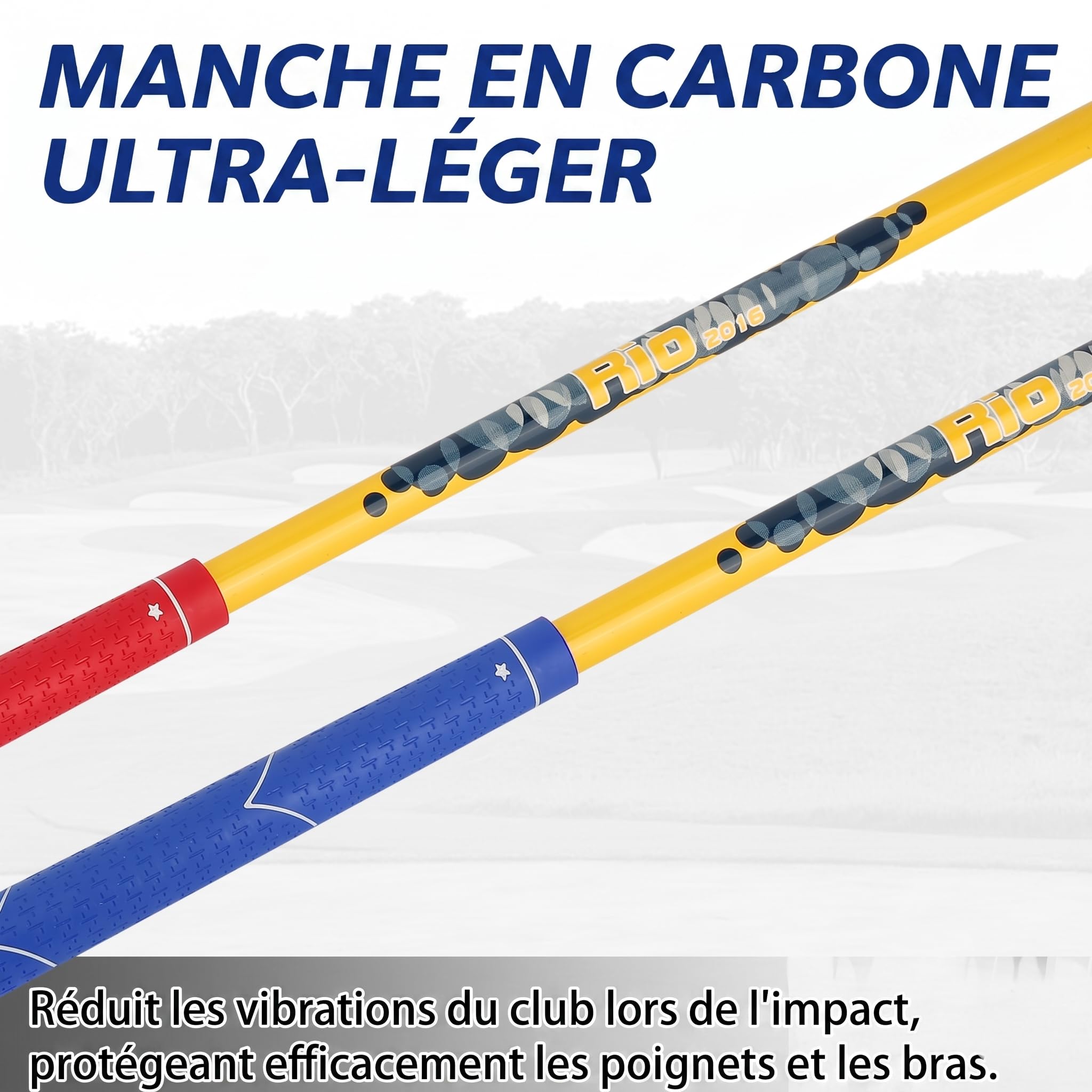 PGM Ensemble de Clubs de Golf pour Enfants – Peut Frapper de Vraies Balles – Comprend Bois, Fer, Putter, 3 Balles et Sac – Idéal pour Débutants Garçons et Filles