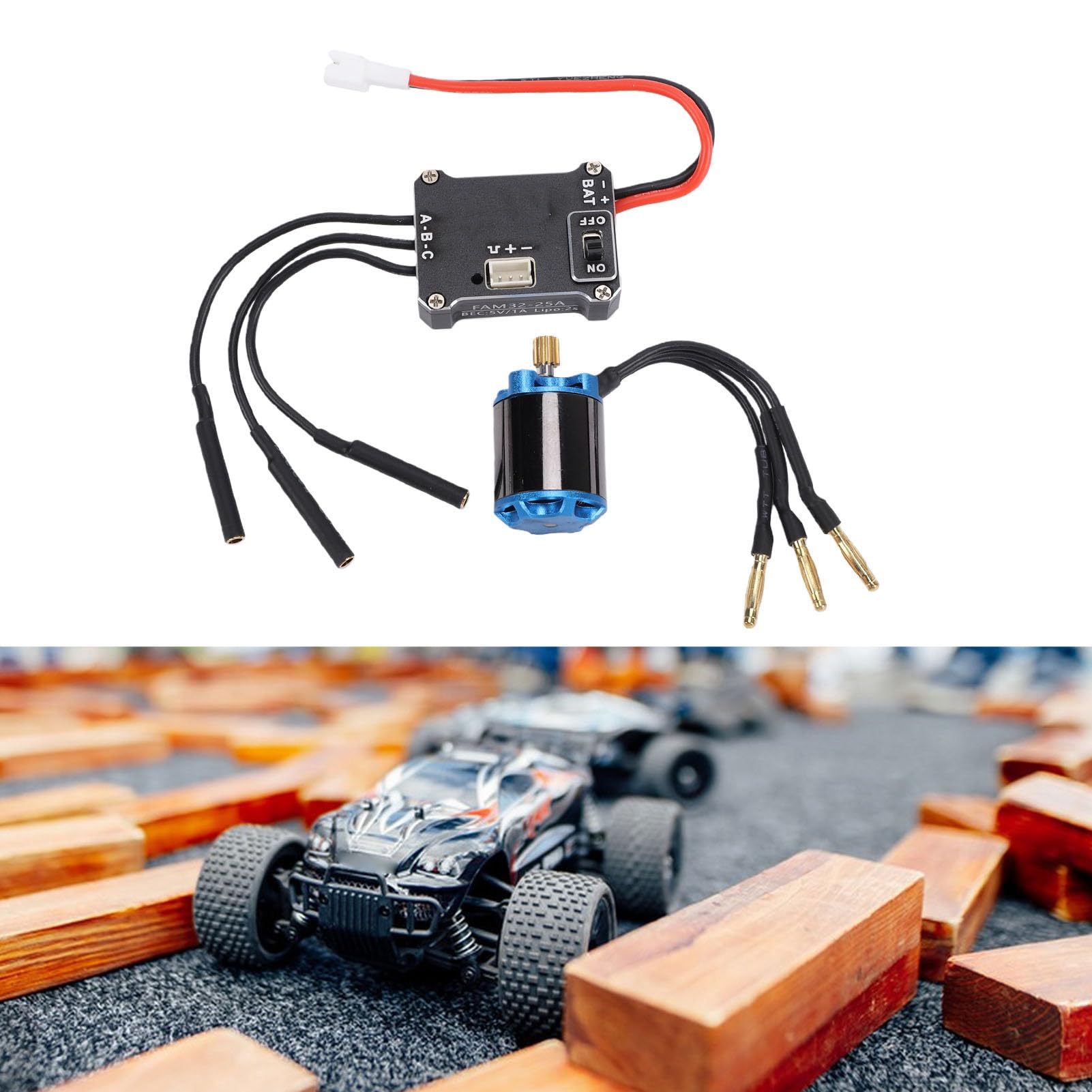 Zestaw Bezszczotkowy Silnika RC ESC Combo z zaawansowaną technologią FOC dla Gąsienic RC 1212-5000KV i 25A ESC ze Stopu Aluminium