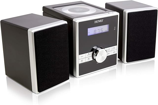 Mini HiFi System Radio And CD Player Music Centre Stereo System, CD Micro System Mains Operated with FM Radio Clock Radio Alarm Snooze & Sleep Timers AUX IN Remote Control  MCA-230