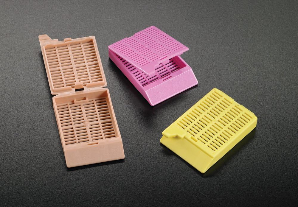Simport Unisette M505-7 Acetal Tissue Processing/Embedding Cassette, Peach (Case of 1500)