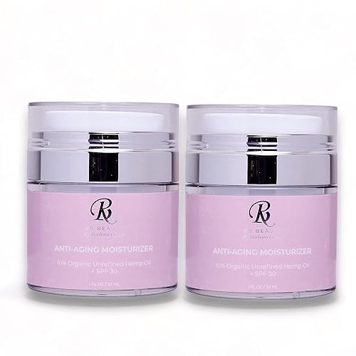 Hidratante antienvejecimiento RB Beauty con aceite de semilla de cáñamo orgánico y SPF 30. 2 bombas Airless.