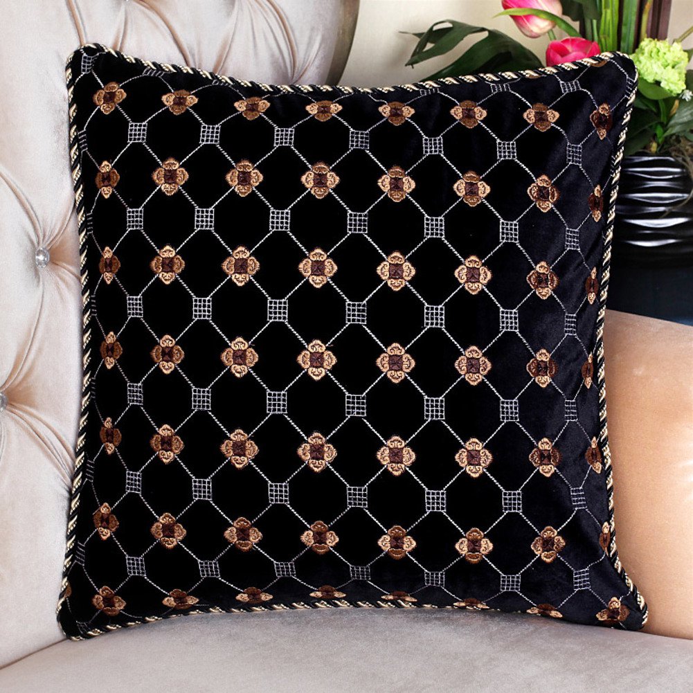Oreiller en coton de luxe coussin de canapé design rayé Version B