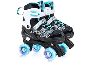 Adjustable Roller Skates for Boys Ages 5-8: Light up the Night with Smooth Gliding