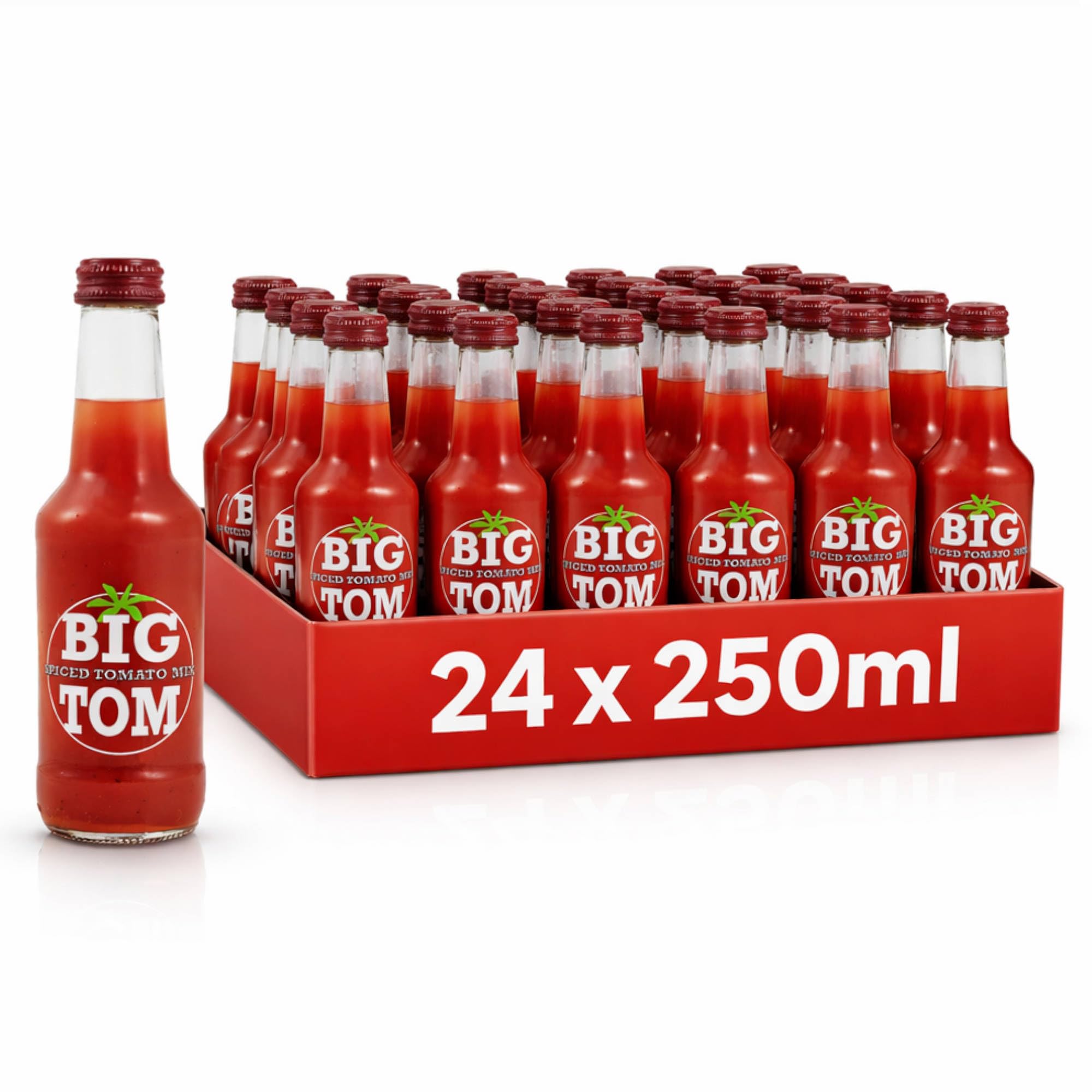 Spiced Tomato Juice for Bloody Mary Mix - 250ml Bottles (24 Pack) | Vegan-Friendly Drink