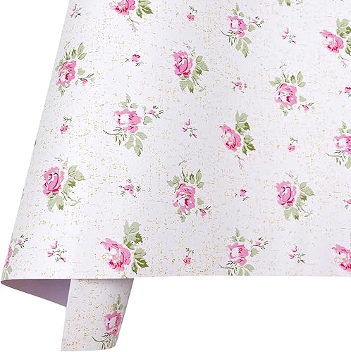 Miniatura 3 de SimpleLife4U Pink Rose Furniture Protect Paper Removable Shelf Liner for Kitchen Cabinet Dresser Drawer Covering