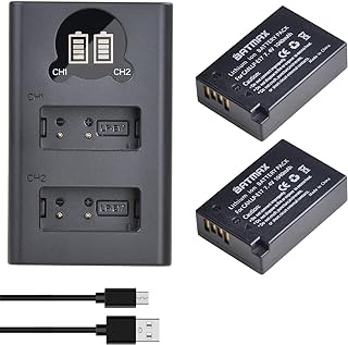 Batmax 2Packs LP-E17 Battery + LED Charger for Canon EOS Rebel SL2 SL3 T6i T6s T7i, EOS M5 M3 M6, M6 mark2, 77D 200D 250D 750D 760D 800D 8000D RP Digital SLR Camera