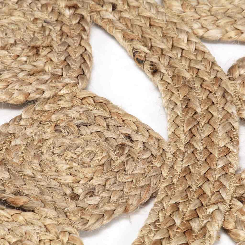 Tapis Fait à la Main en Jute tressée 90 cm pour décoration intérieure, Sol, Chambre, Salon, terrasse, Balcon, avec Texture Douce et Motif Traditionnel Naturel, Facile à Entretenir