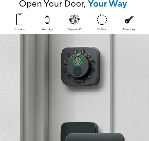 Miniatura 2 de ULTRALOQ Bolt WiFi Smart Lock, funciona con Apple Home, Siri, Alexa, entrada sin llave de huellas dactilares con identificación de huellas