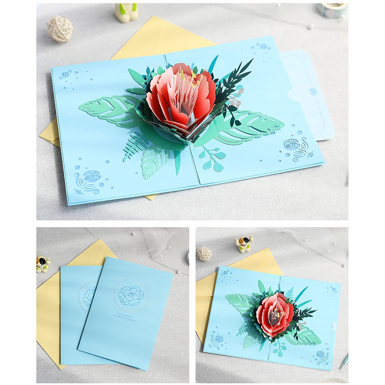 3D Flower Pop Up Greeting Card - Perfect For Mother's Day