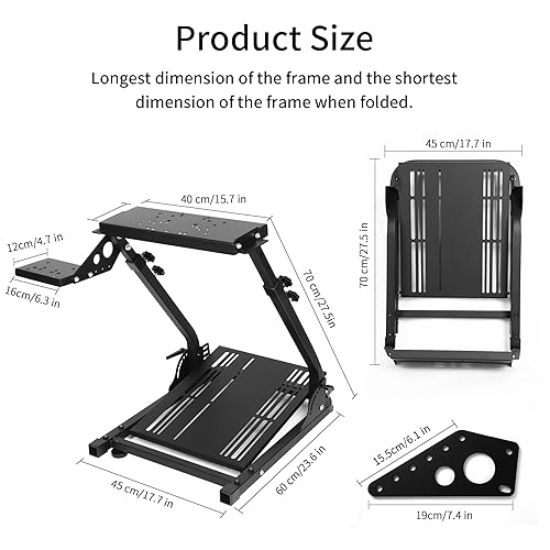 Miniatura 7 de Guil Vim Racing Wheel Stand Steering Wheel Stand Shifter Mount Adjustable Racing Stand for Logitech G29 G920 G27 G25 G923 Supporting Thrustmaster