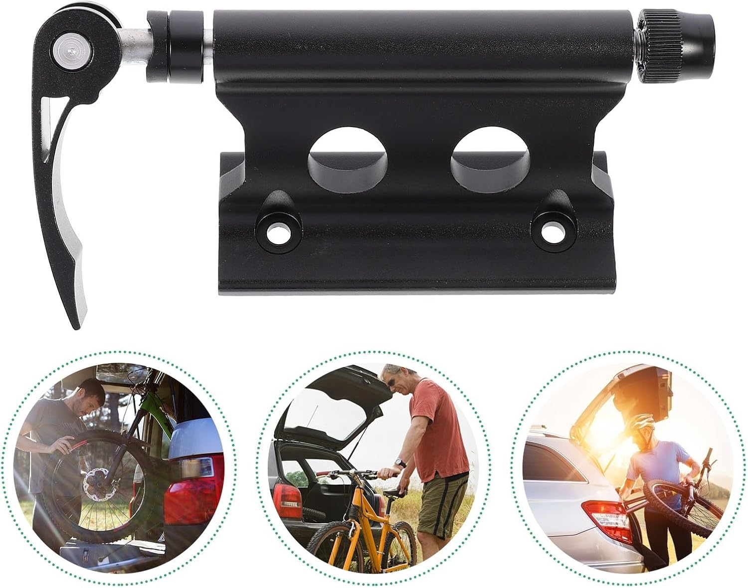 Quick Release Bike Fork Fixor Front Wheel Fork Mount Rack Black Compact Holder for Car Rack Luggage Carrier Transportation