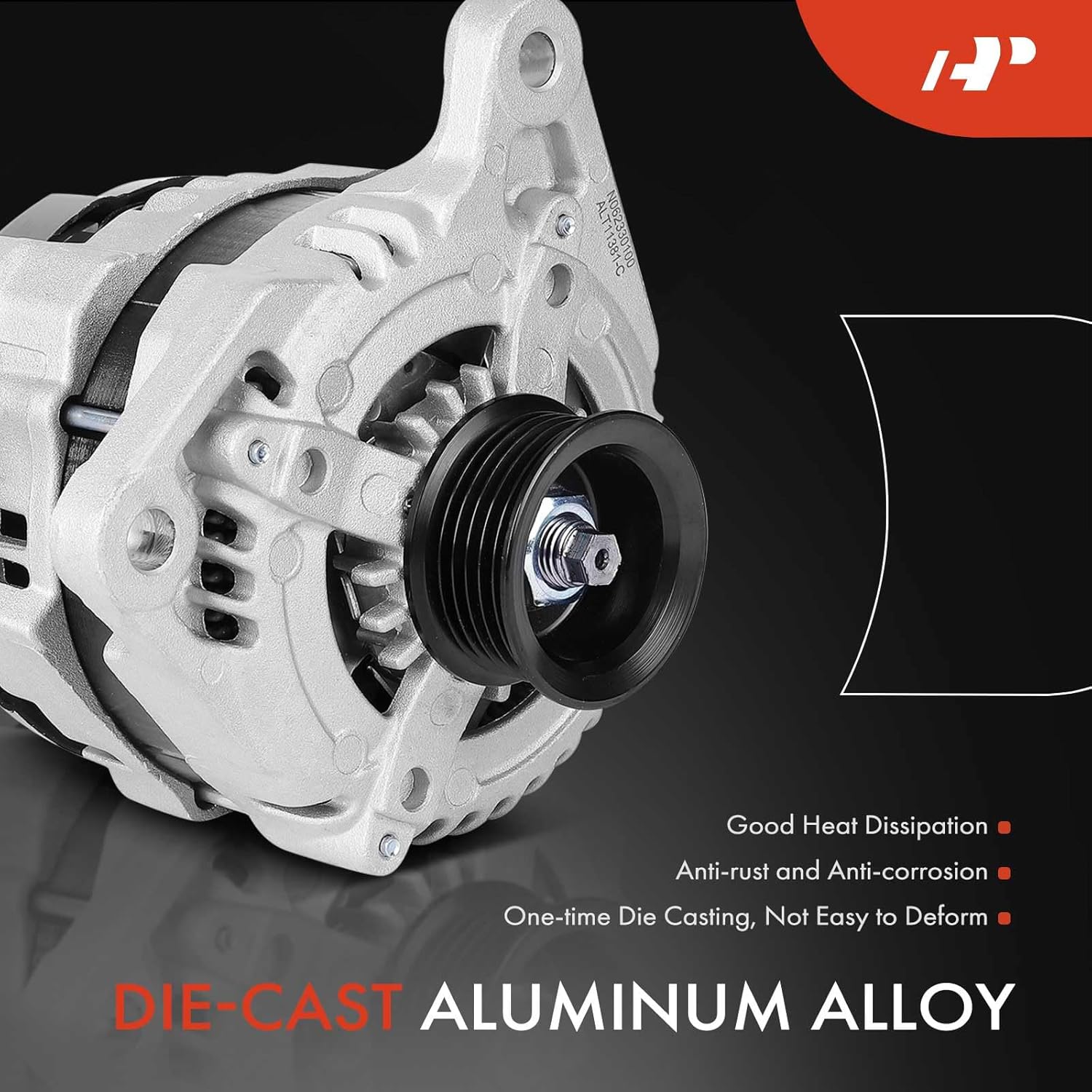 A-Premium Alternator Compatible with Dodge Journey 2009-2010 3.5L, 12V 140A 6-Groove Pulley Clockwise, Replace# 4210000460, 5033759AC
