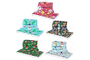 Kids Disposable Christmas Face Mask
