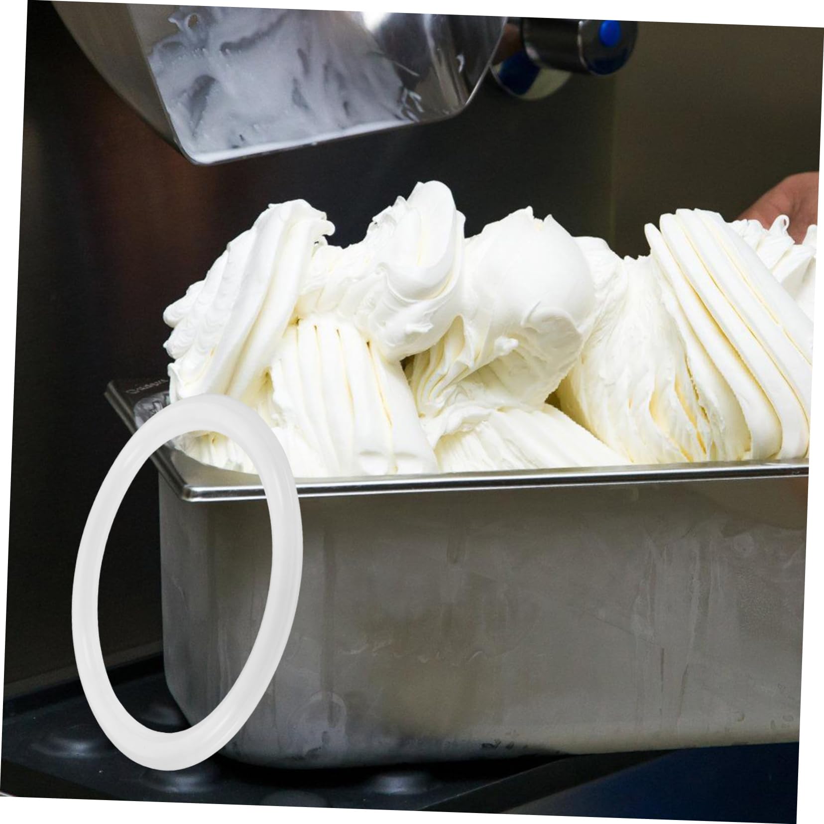 2 Pièces Anneau Silicone pour Machine à Glace - Accessoire pour sorbetière Joint Scellés Remplacement de Rechange d'Étanchéité
